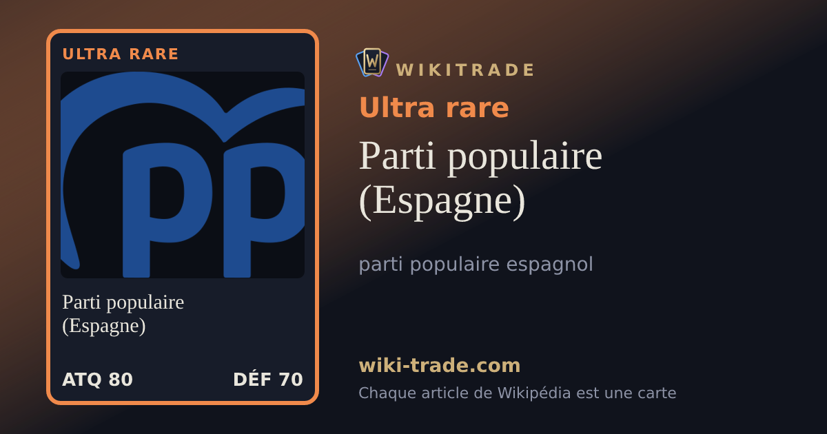 Parti populaire (Espagne) — carte Ultra rare