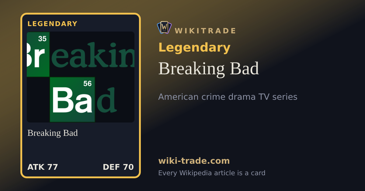 Breaking Bad — Legendary card