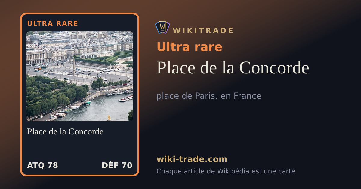 Place de la Concorde — carte Ultra rare