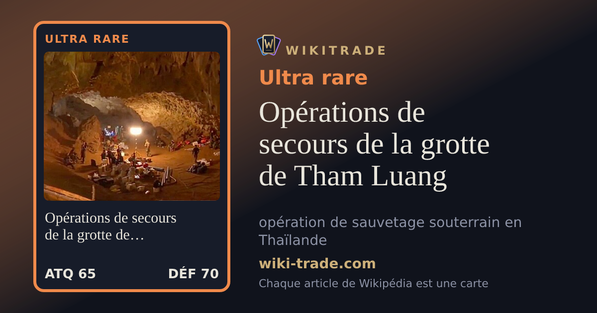 Opérations de secours de la grotte de Tham Luang — carte Ultra rare