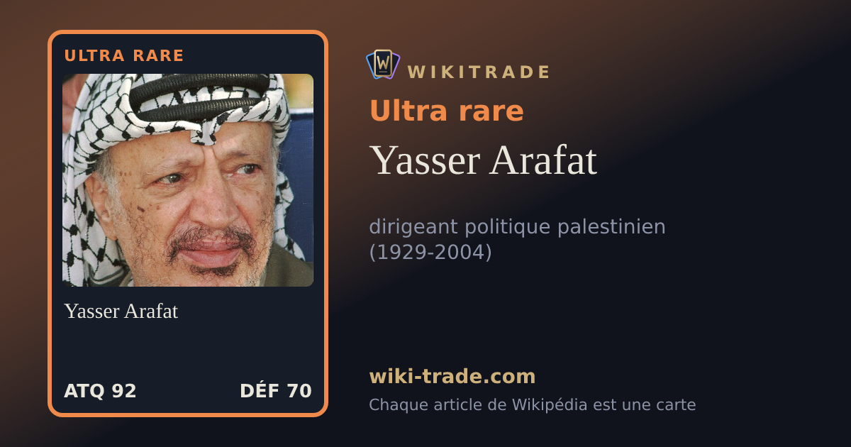 Yasser Arafat — carte Ultra rare