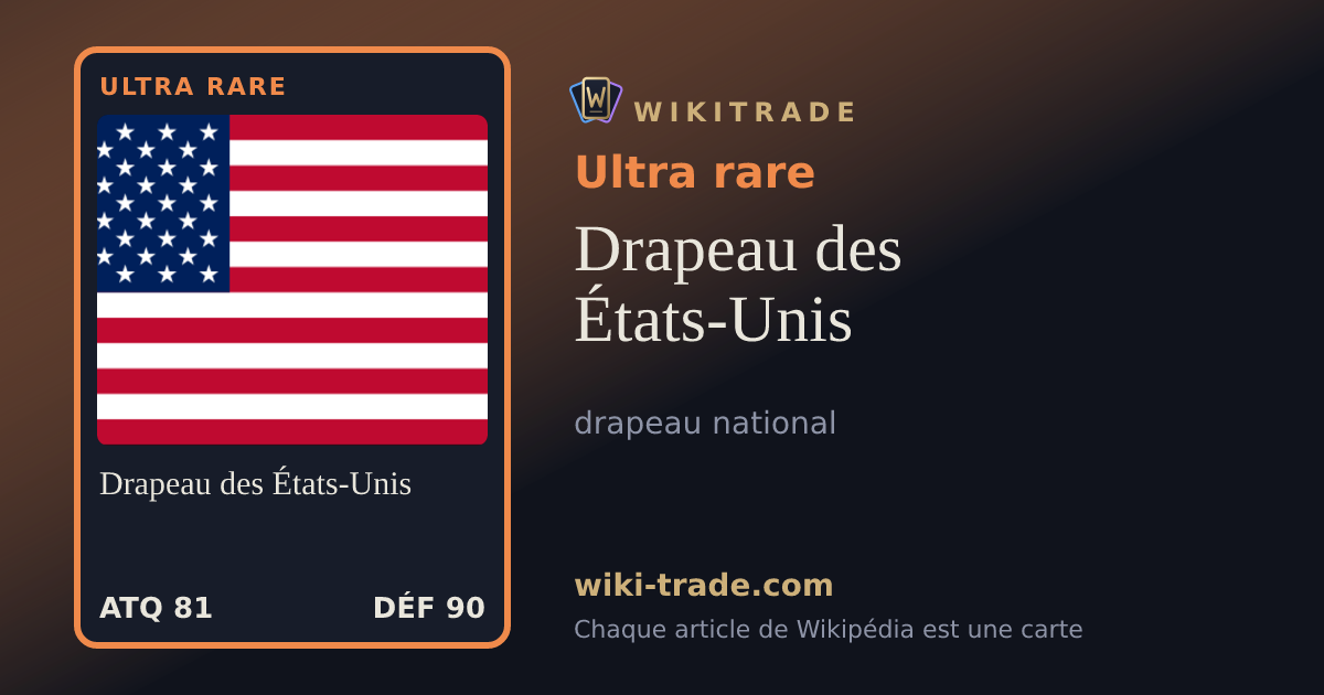 Drapeau des États-Unis — carte Ultra rare