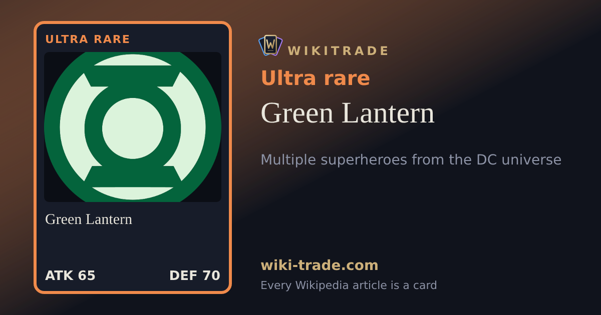 Green Lantern — Ultra rare card