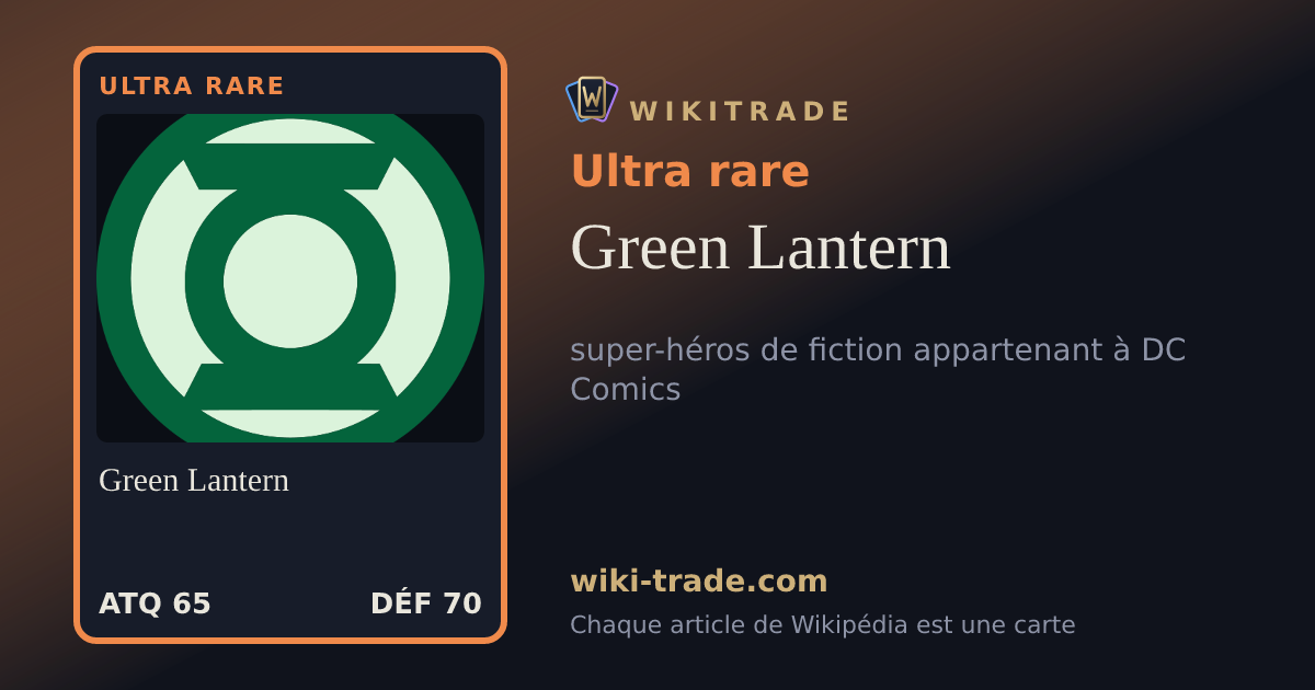 Green Lantern — carte Ultra rare