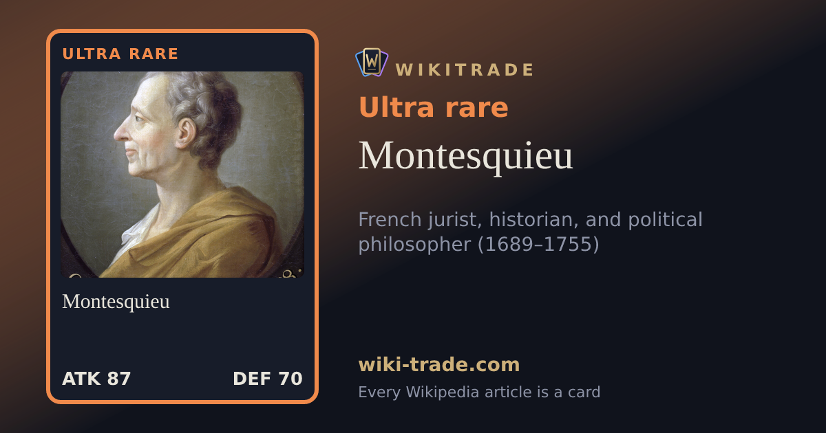 Montesquieu — Ultra rare card