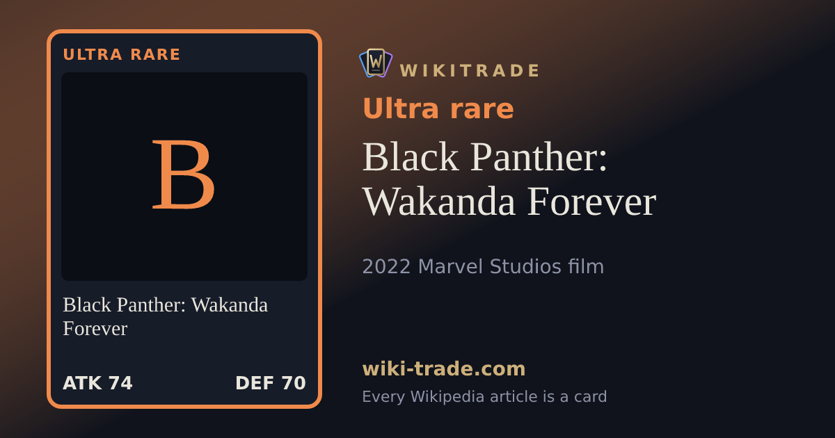 Black Panther: Wakanda Forever — Ultra rare card