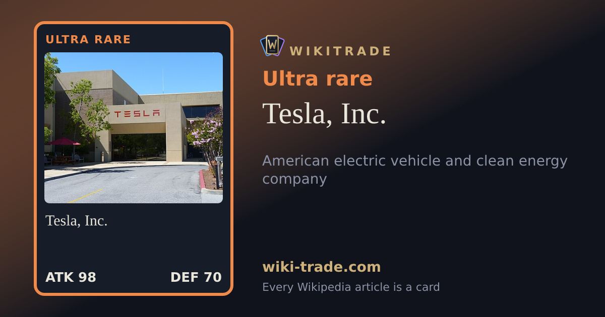 Tesla, Inc. — Ultra rare card