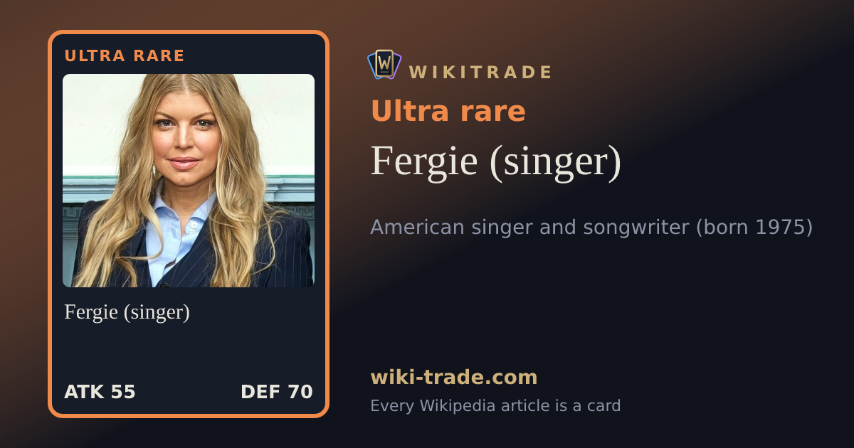 Fergie (singer) — Ultra rare card