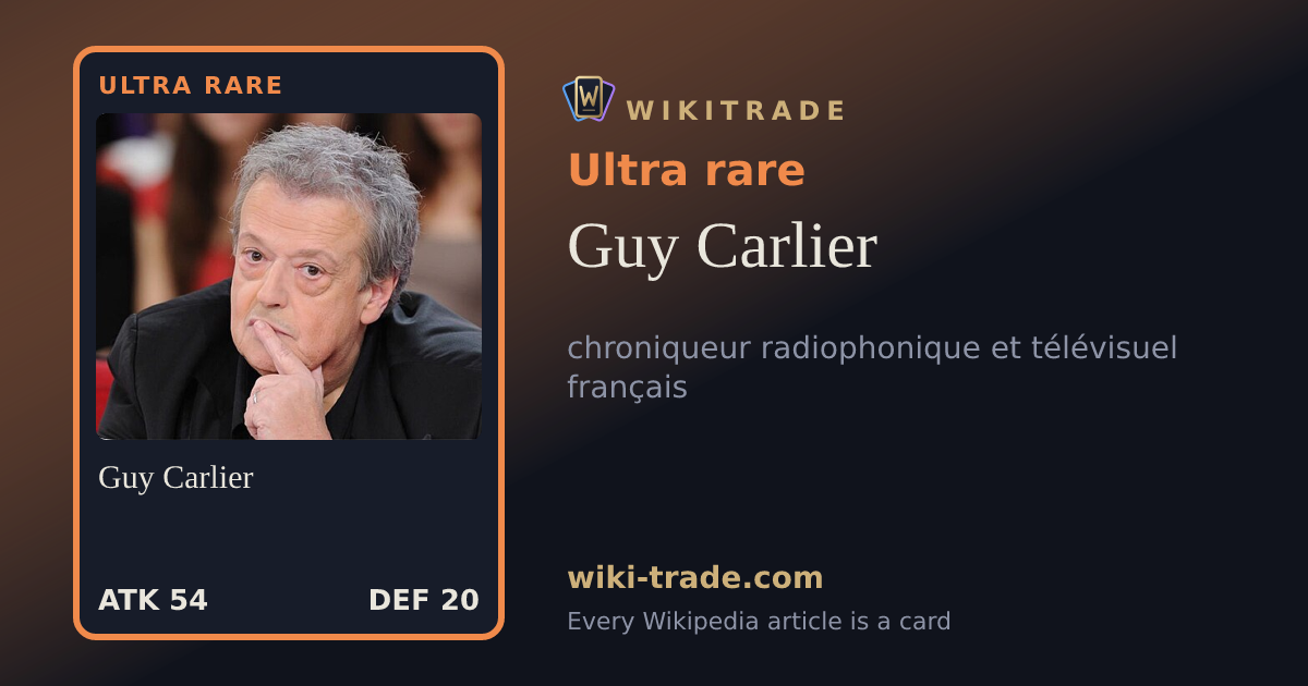 Guy Carlier — Ultra rare card