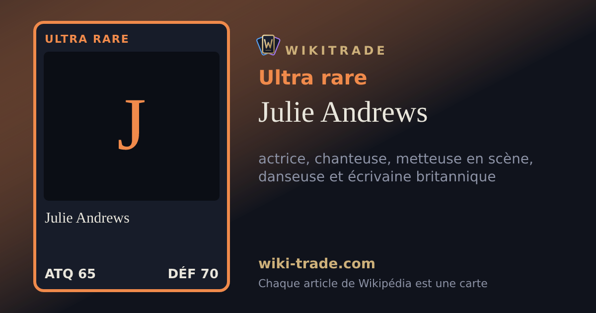Julie Andrews — carte Ultra rare