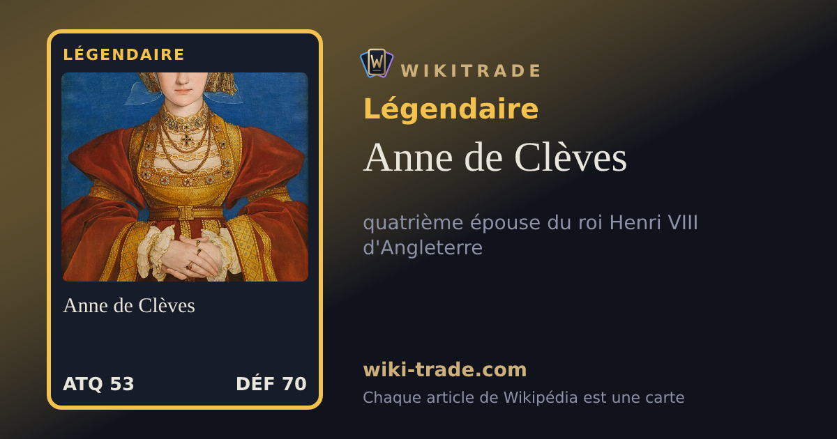 Anne de Clèves — carte Légendaire