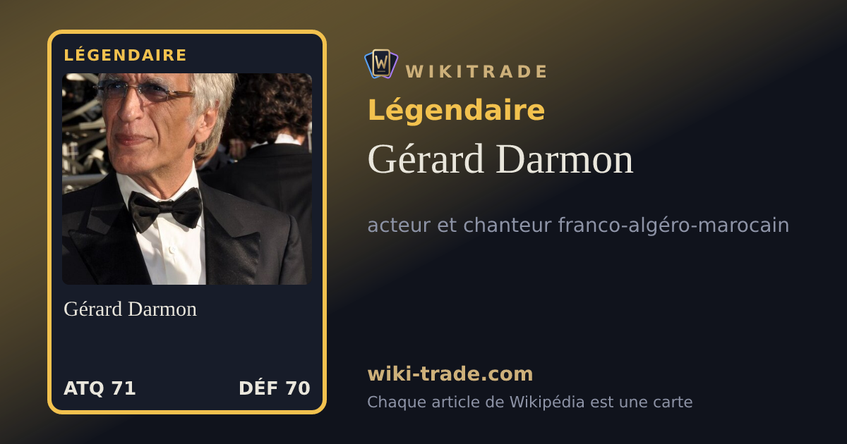 Gérard Darmon — carte Légendaire