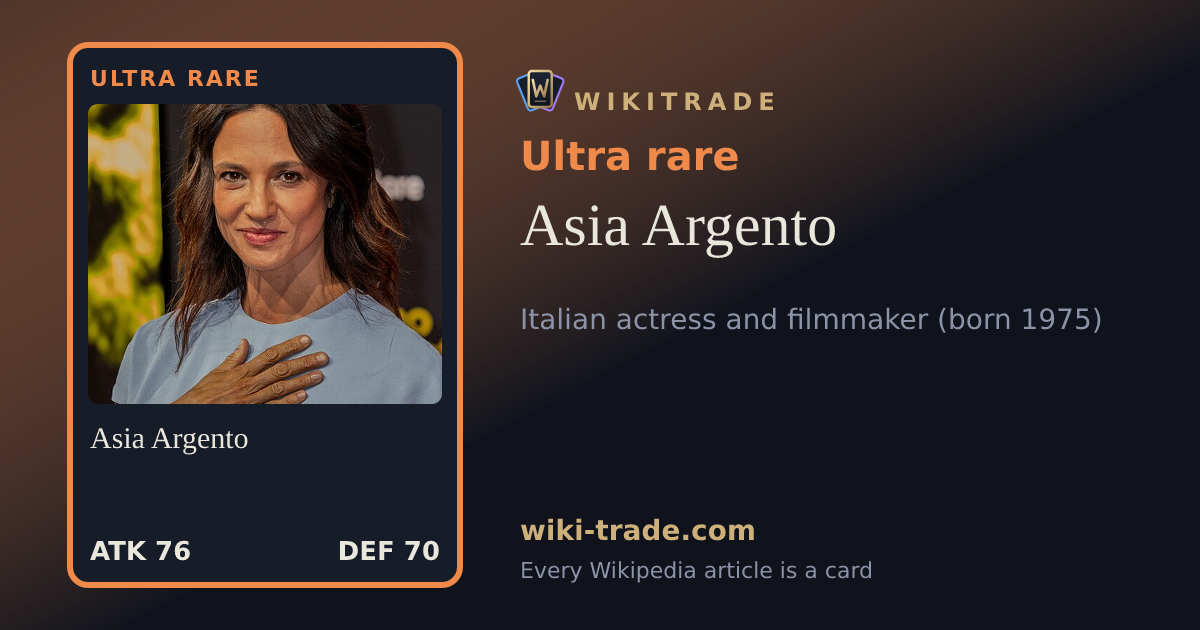 Asia Argento — Ultra rare card