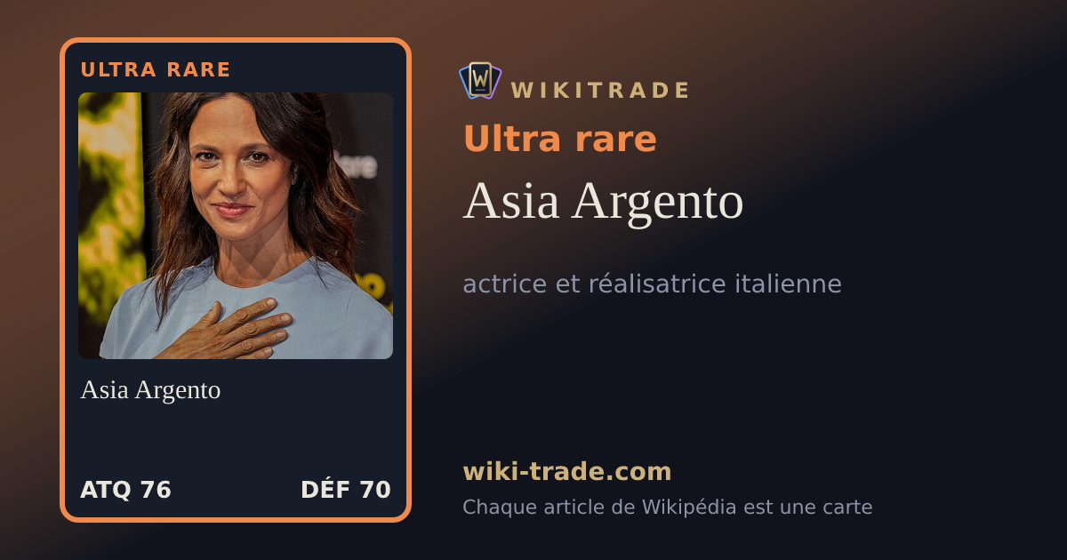 Asia Argento — carte Ultra rare