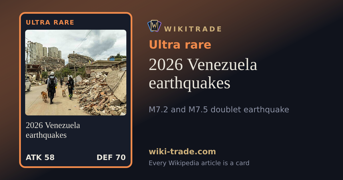 2026 Venezuela earthquakes — Ultra rare card