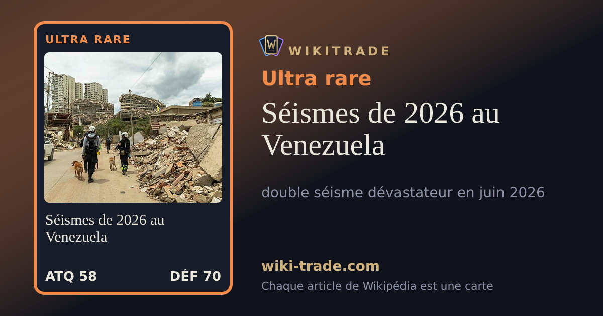 Séismes de 2026 au Venezuela — carte Ultra rare