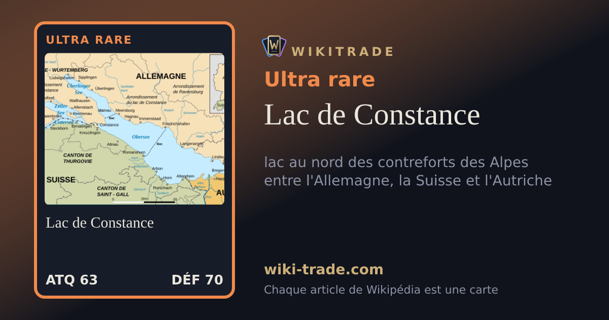 Lac de Constance — carte Ultra rare