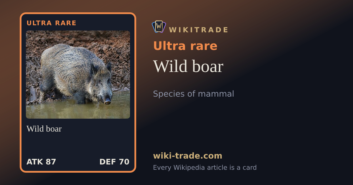 Wild boar — Ultra rare card