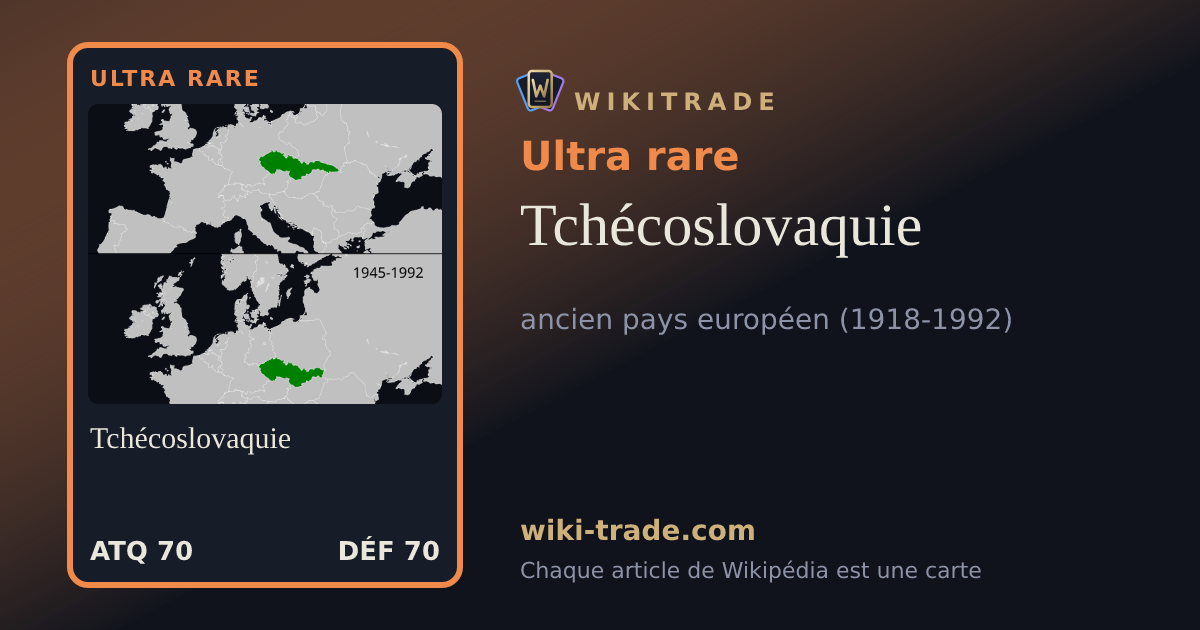 Tchécoslovaquie — carte Ultra rare