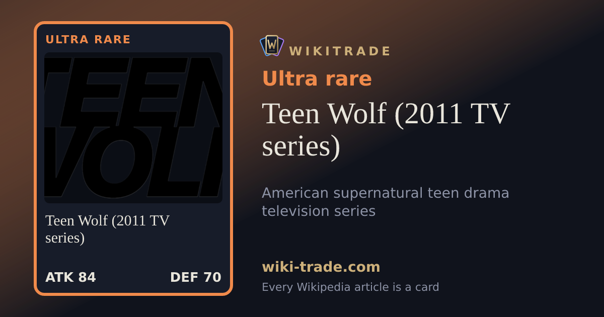 Teen Wolf (2011 TV series) — Ultra rare card