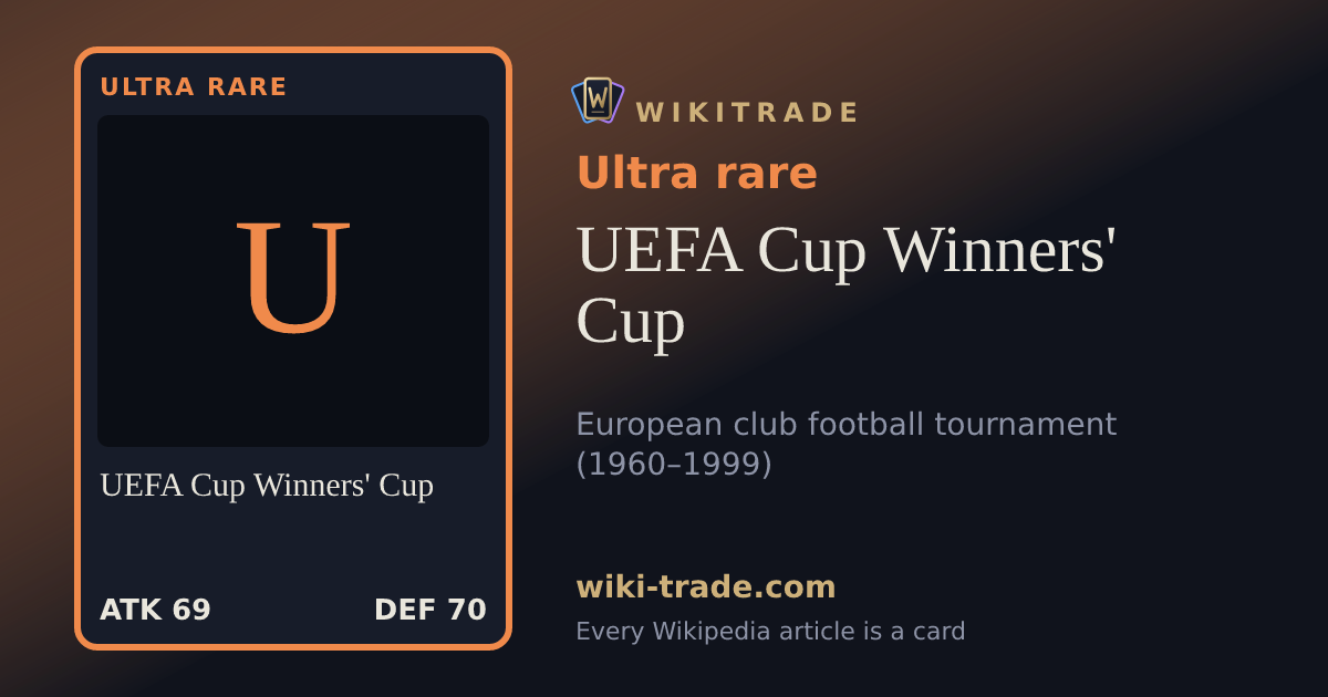 UEFA Cup Winners' Cup — Ultra rare card