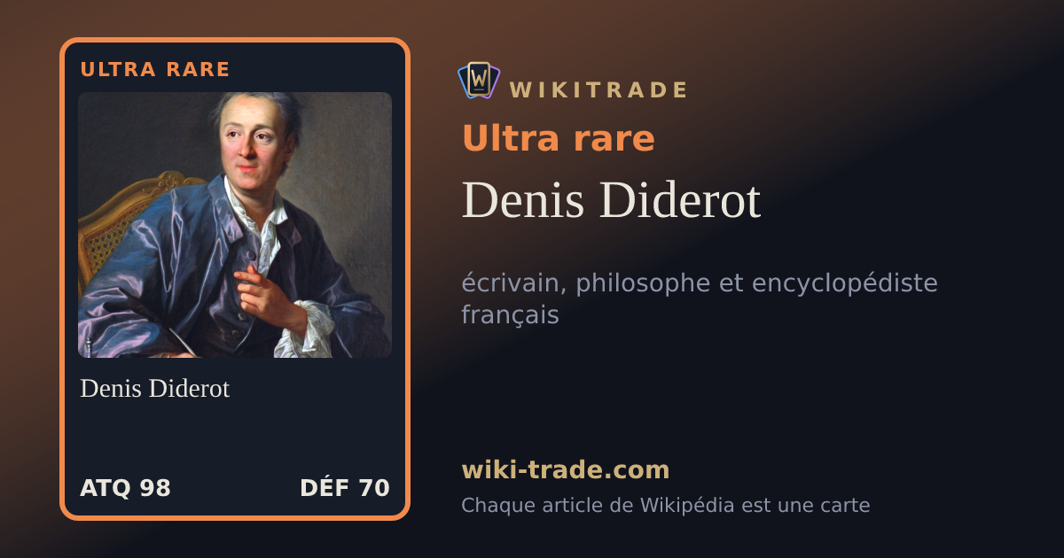Denis Diderot — carte Ultra rare