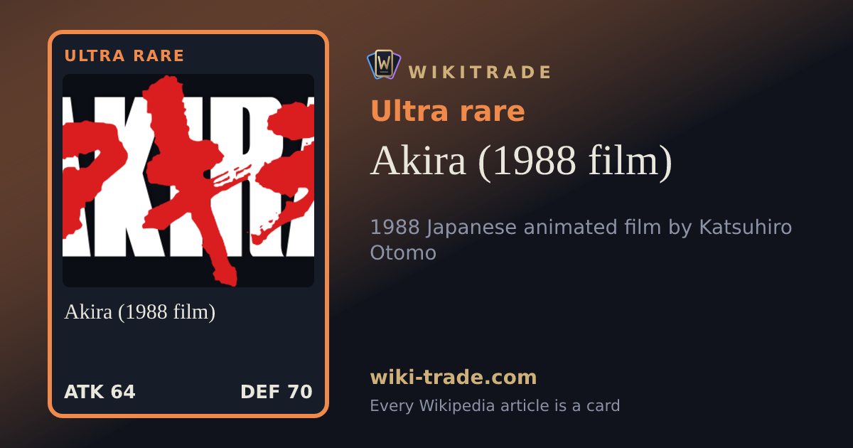 Akira (1988 film) — Ultra rare card