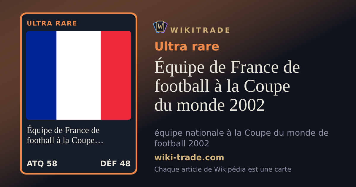 Équipe de France de football à la Coupe du monde 2002 — carte Ultra rare