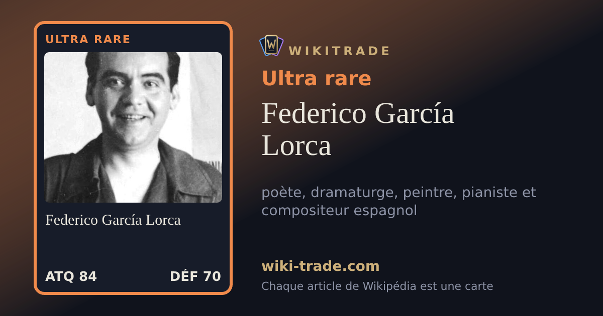 Federico García Lorca — carte Ultra rare