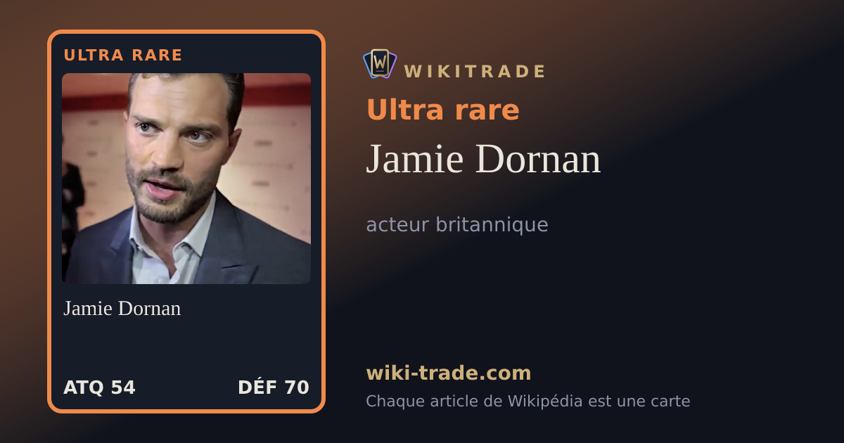 Jamie Dornan — carte Ultra rare