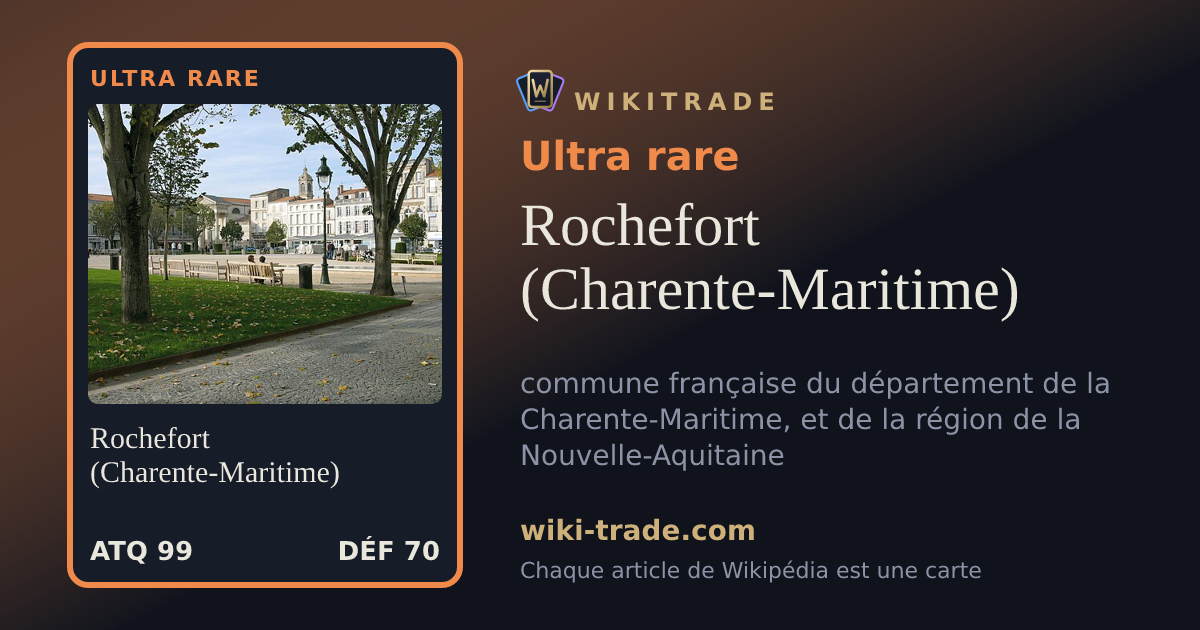 Rochefort (Charente-Maritime) — carte Ultra rare