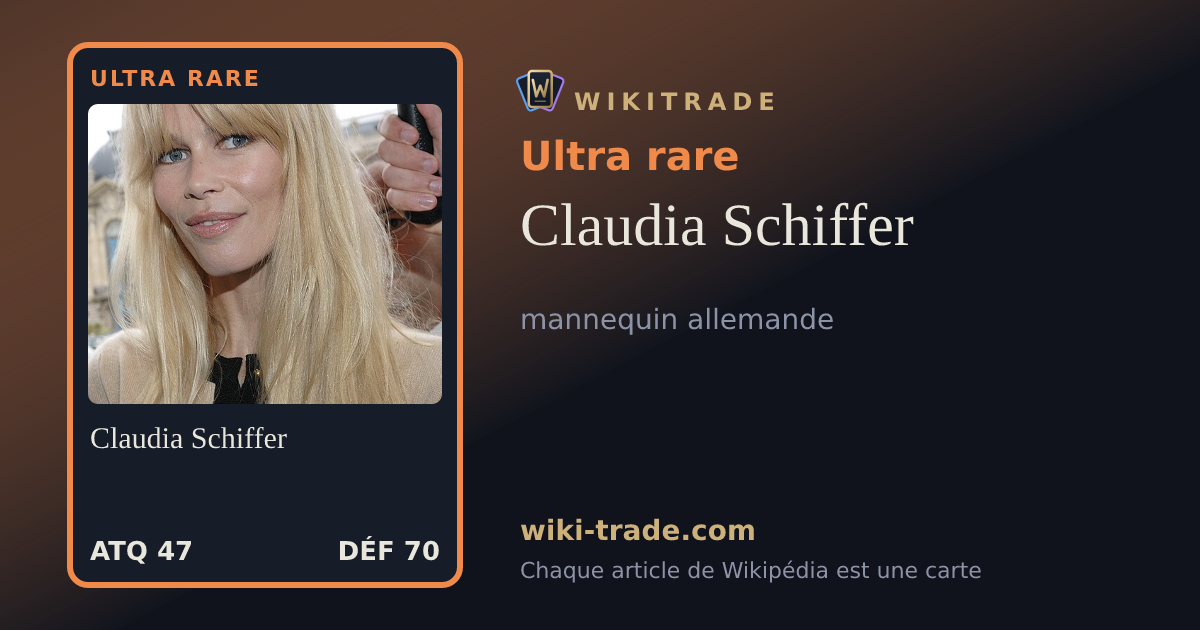 Claudia Schiffer — carte Ultra rare