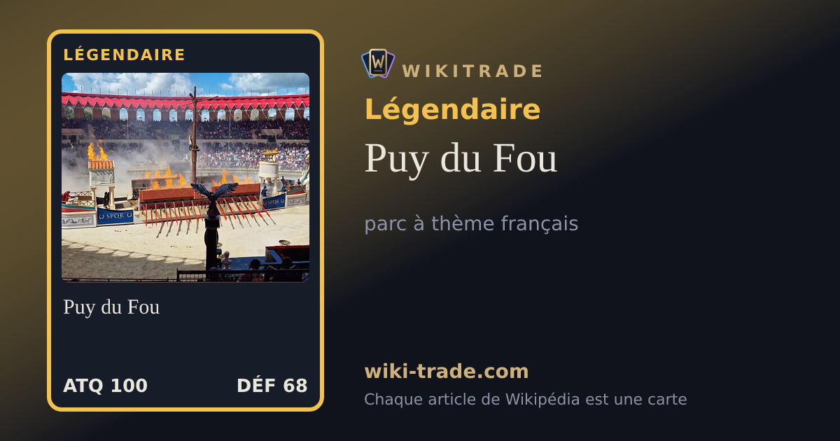 Puy du Fou — carte Légendaire