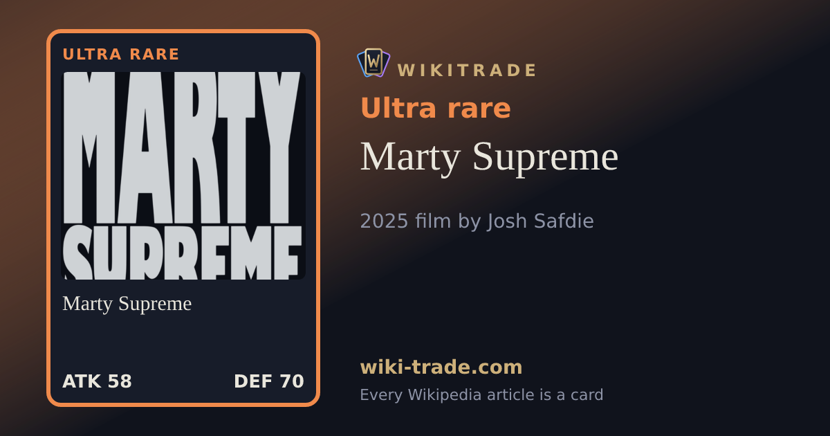 Marty Supreme — Ultra rare card