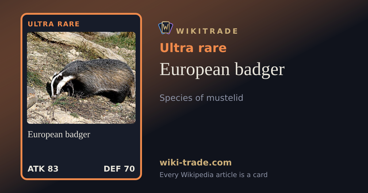 European badger — Ultra rare card