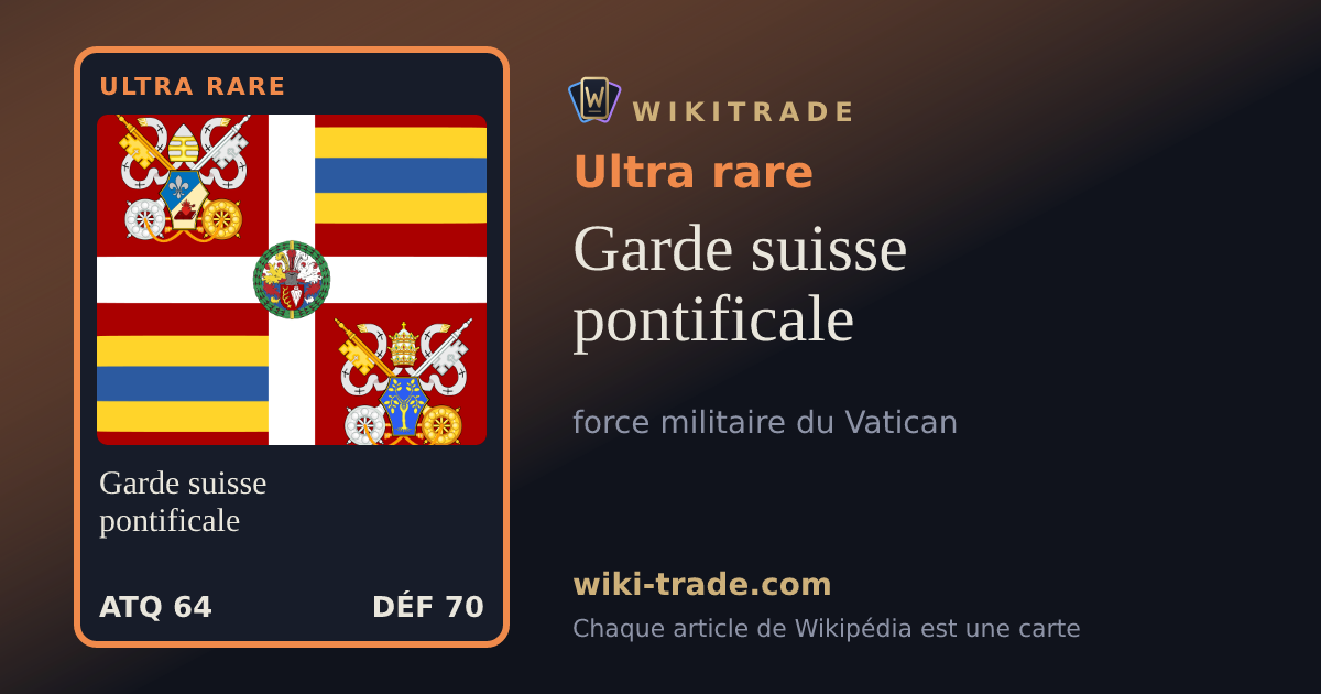 Garde suisse pontificale — carte Ultra rare