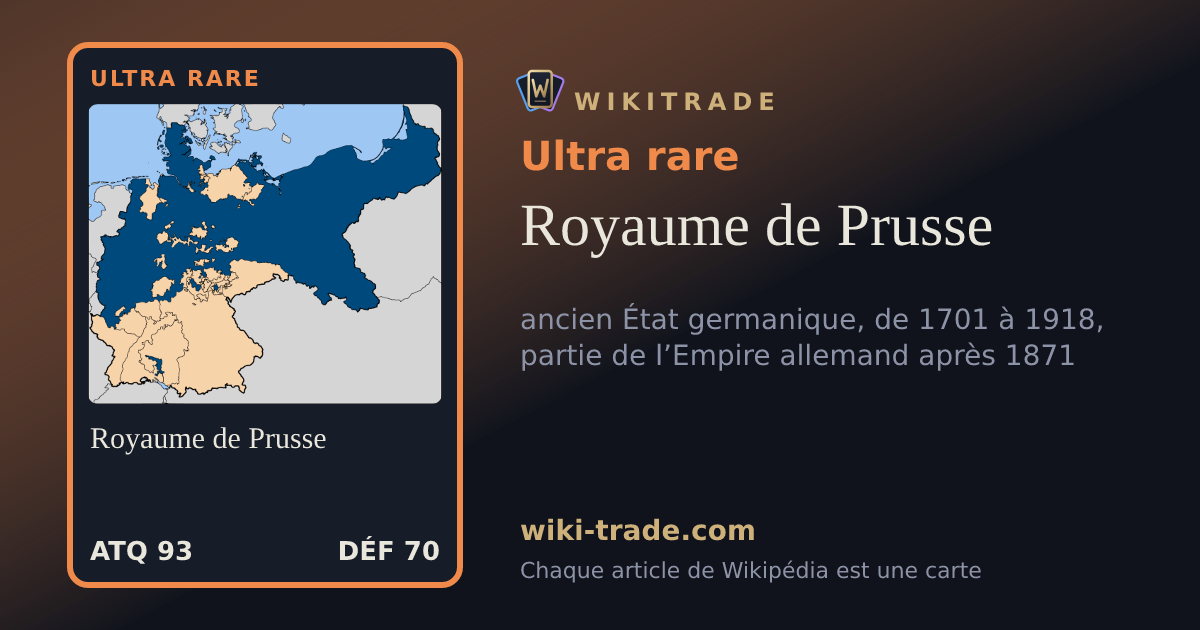 Royaume de Prusse — carte Ultra rare