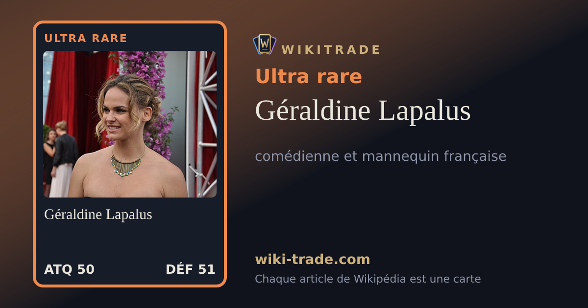 Géraldine Lapalus — carte Ultra rare