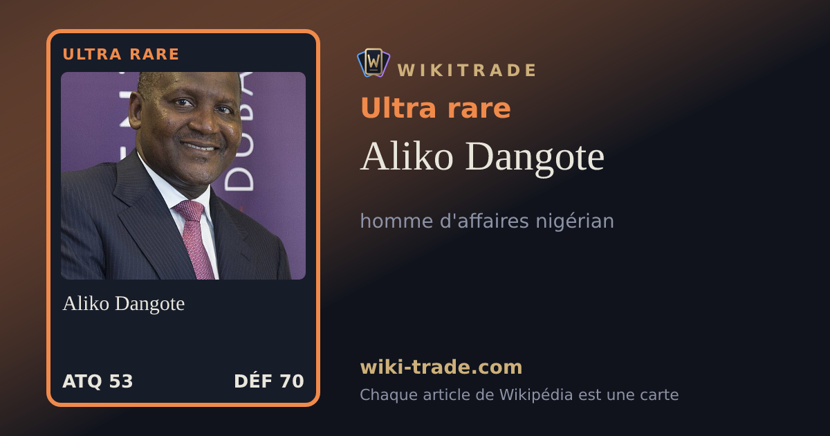 Aliko Dangote — carte Ultra rare