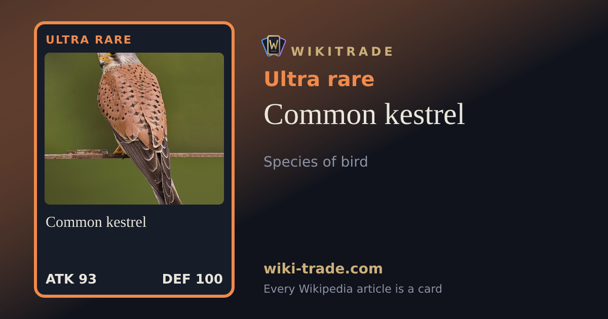 Common kestrel — Ultra rare card