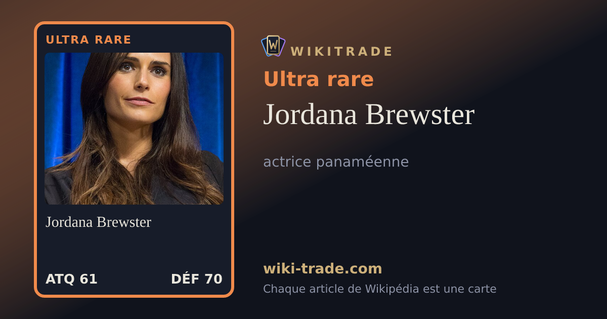 Jordana Brewster — carte Ultra rare