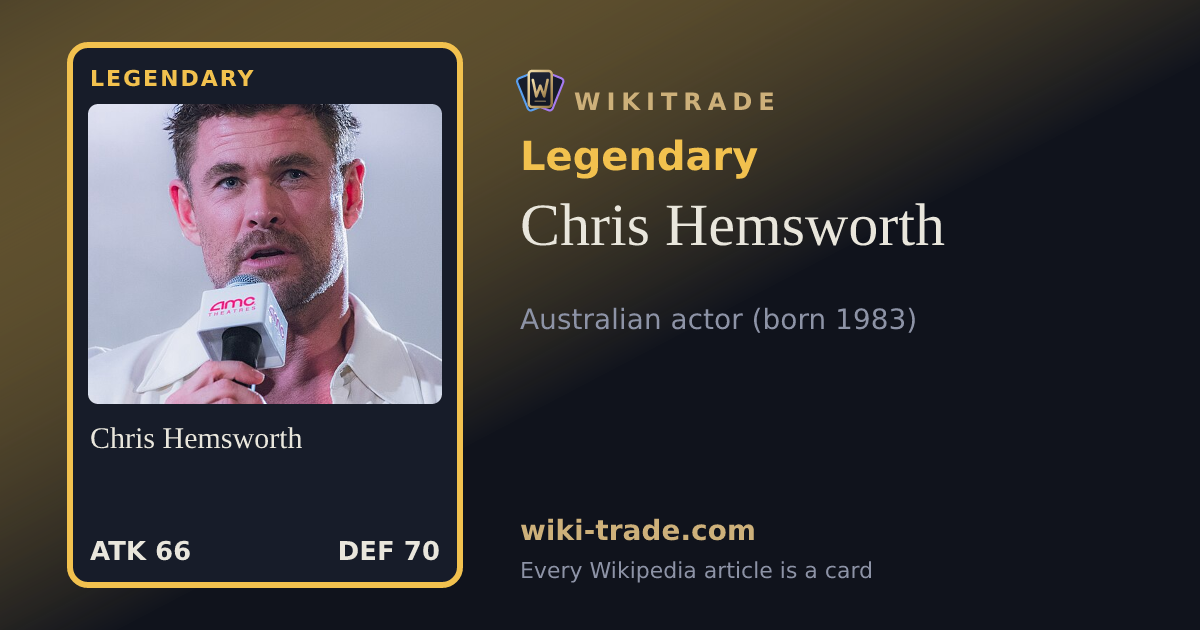 Chris Hemsworth — Legendary card