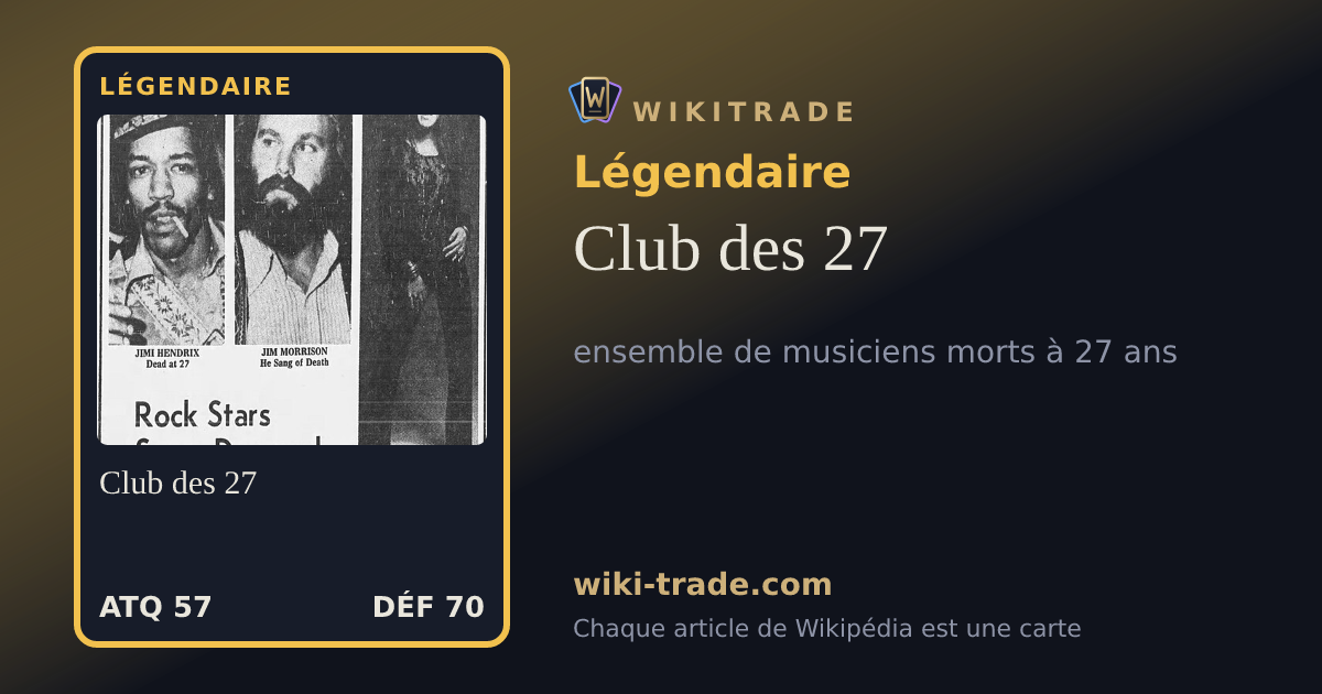 Club des 27 — carte Légendaire