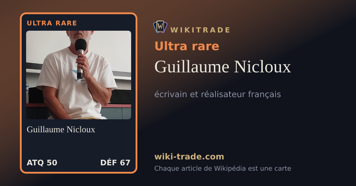 Guillaume Nicloux — carte Ultra rare