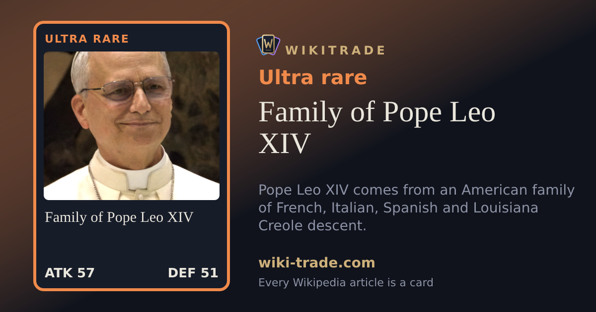 Family of Pope Leo XIV — Ultra rare card