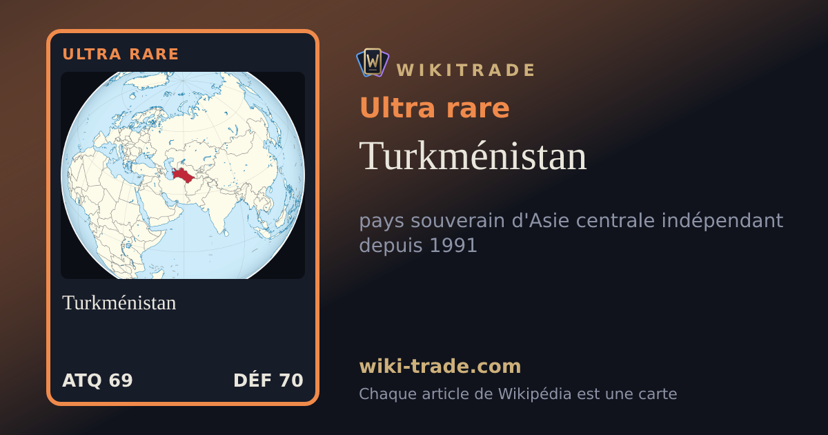 Turkménistan — carte Ultra rare