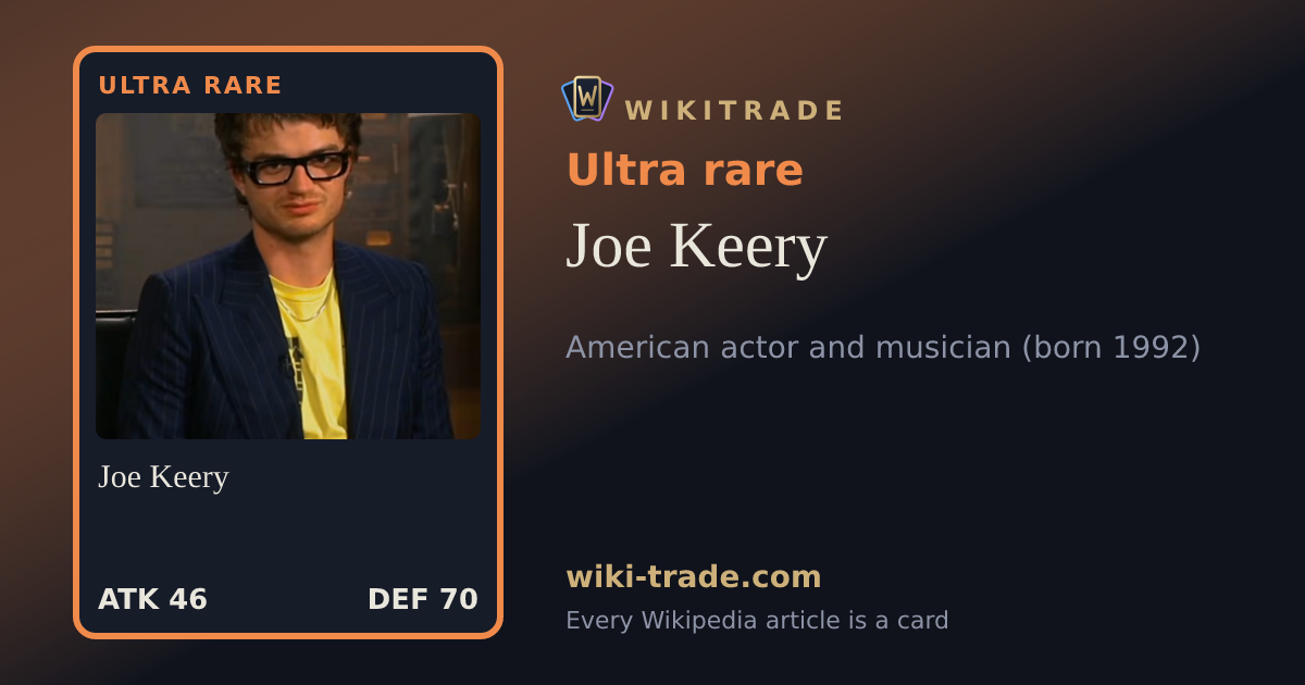 Joe Keery — Ultra rare card