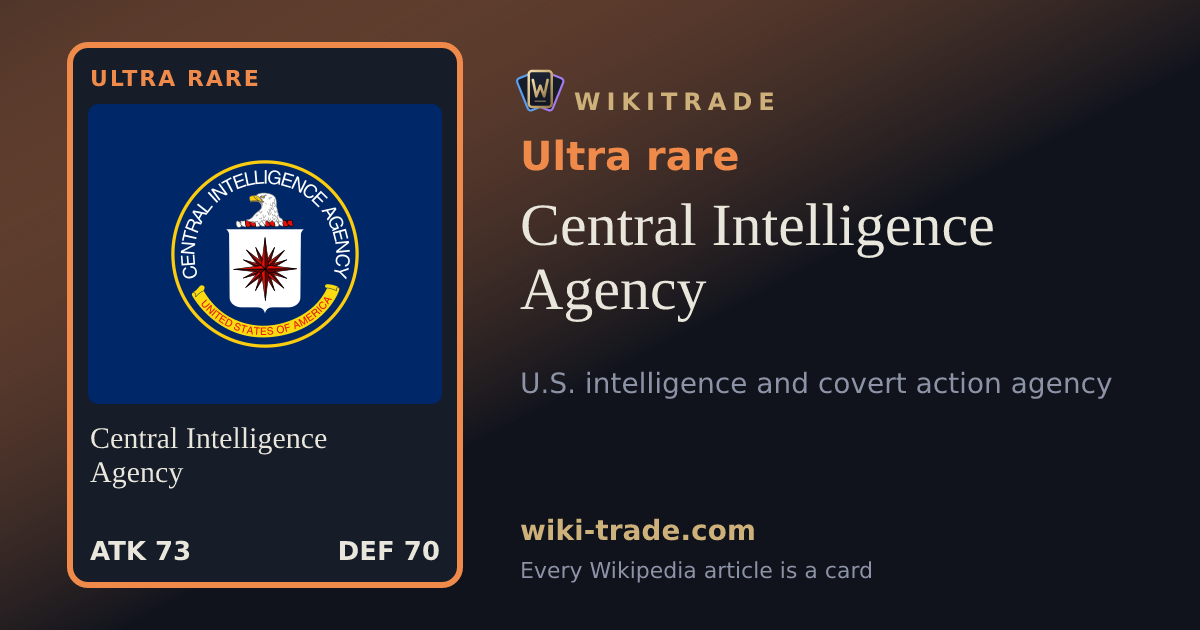 Central Intelligence Agency — Ultra rare card