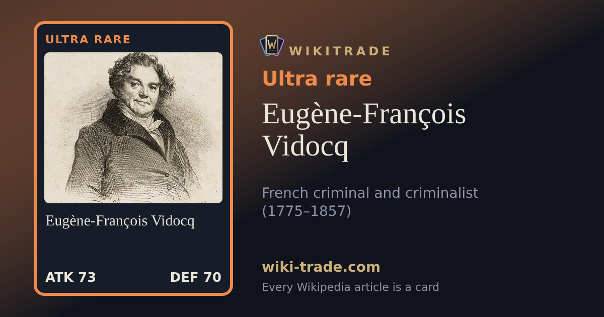 Eugène-François Vidocq — Ultra rare card