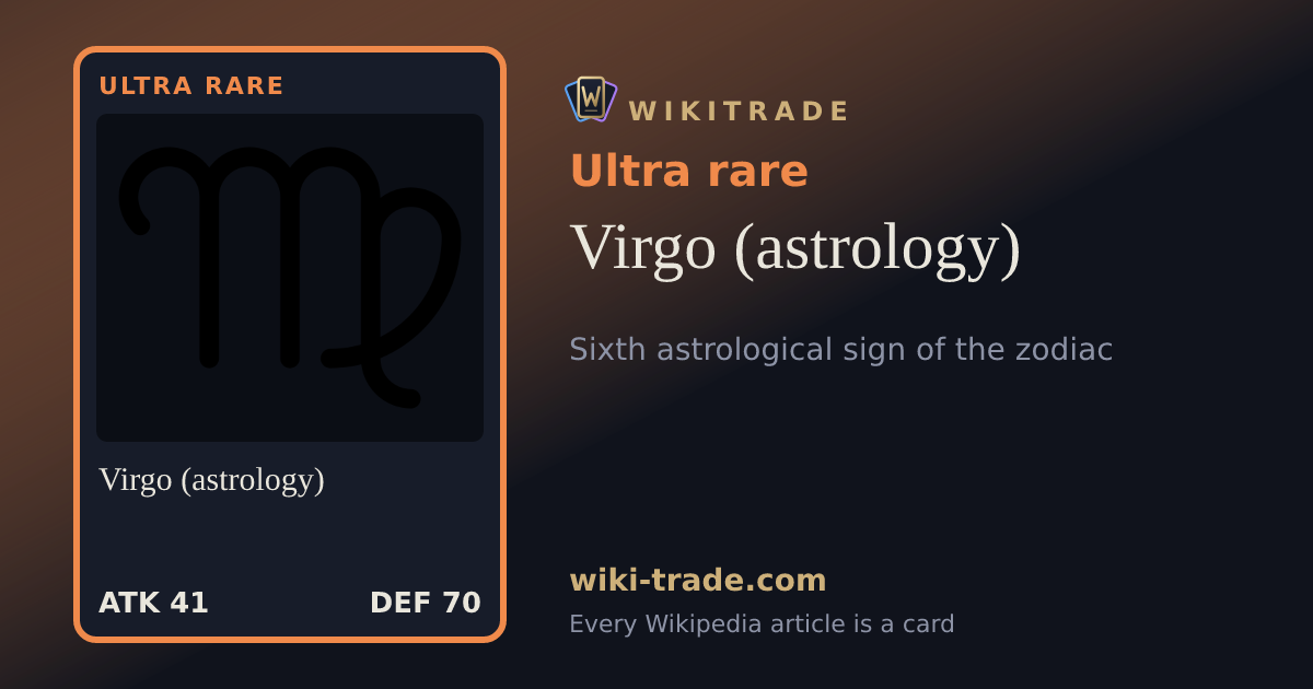 Virgo (astrology) — Ultra rare card